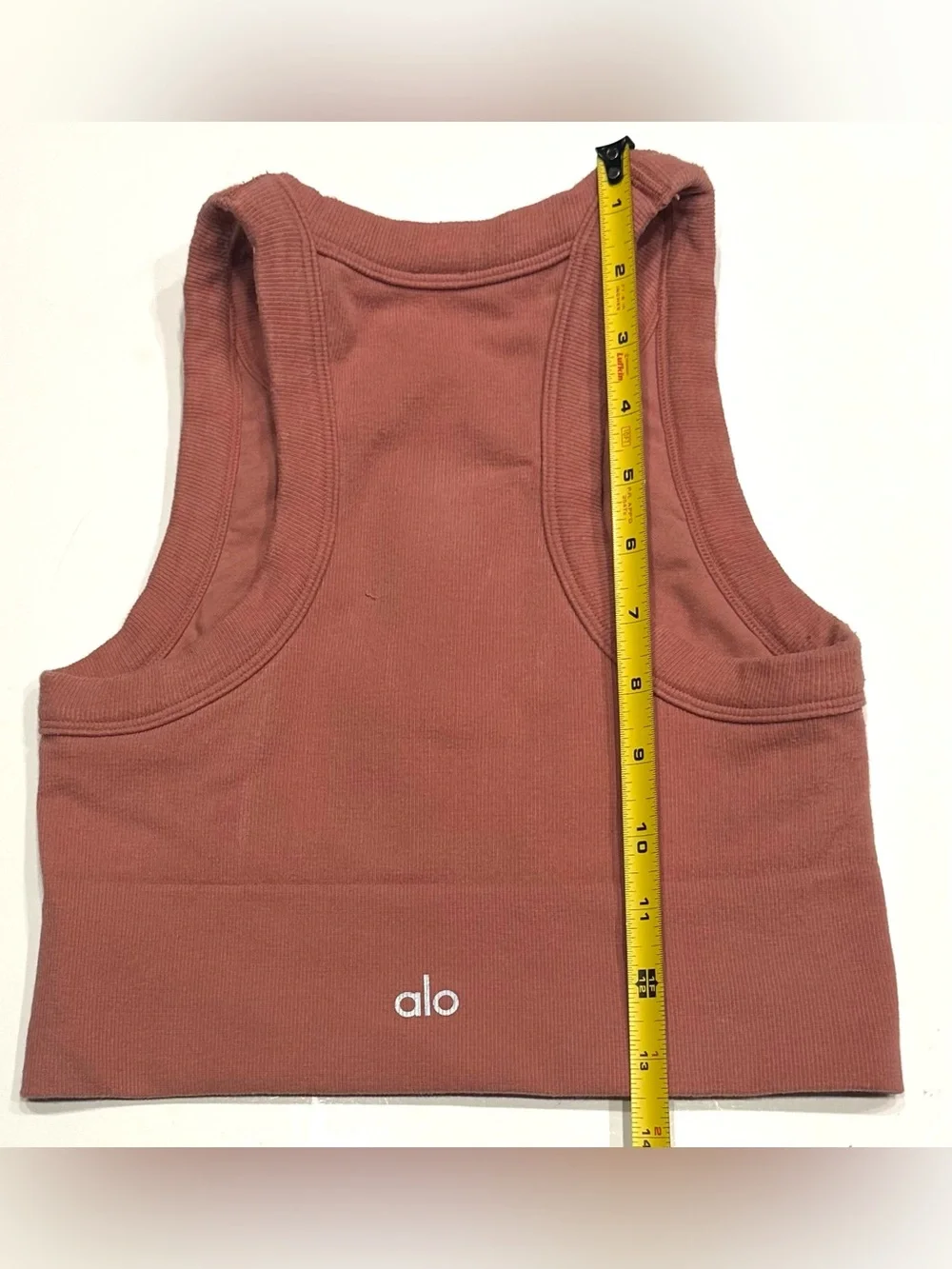 Alo Yoga Cropped Ribbed Tank Top Women’s Brown Sleeveless Athletic Activewear XS